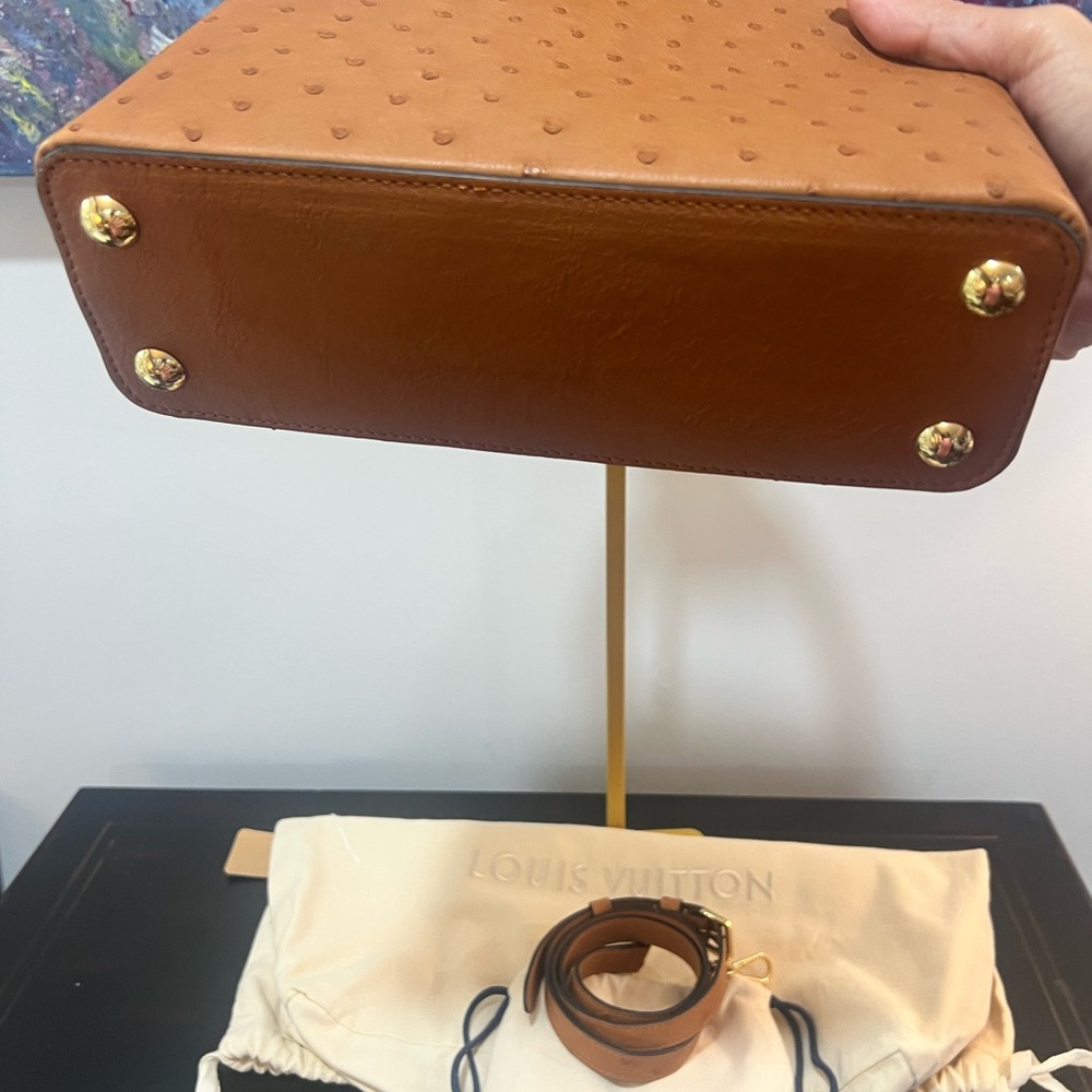 Louis Vuitton Capucine small Exotic ostrich bag NWT pristine - Picture 8 of 13
